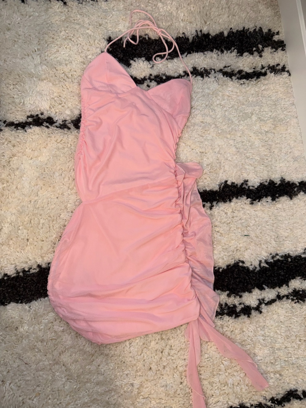 Pink halter dress